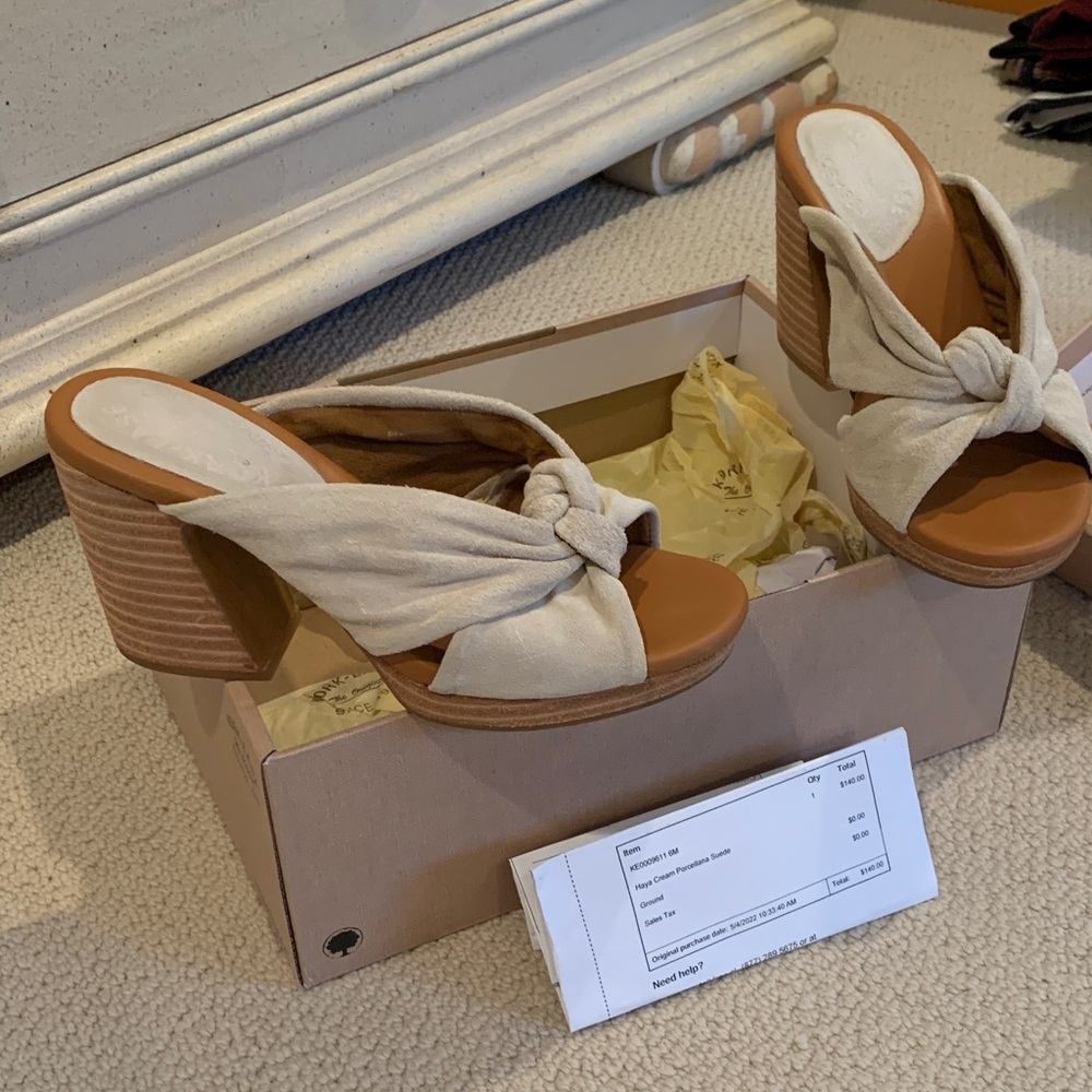 Kork-Ease Cream Knotted Mules